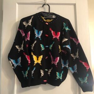 Vintage Butterfly Christine Foley Sweater Cardigan